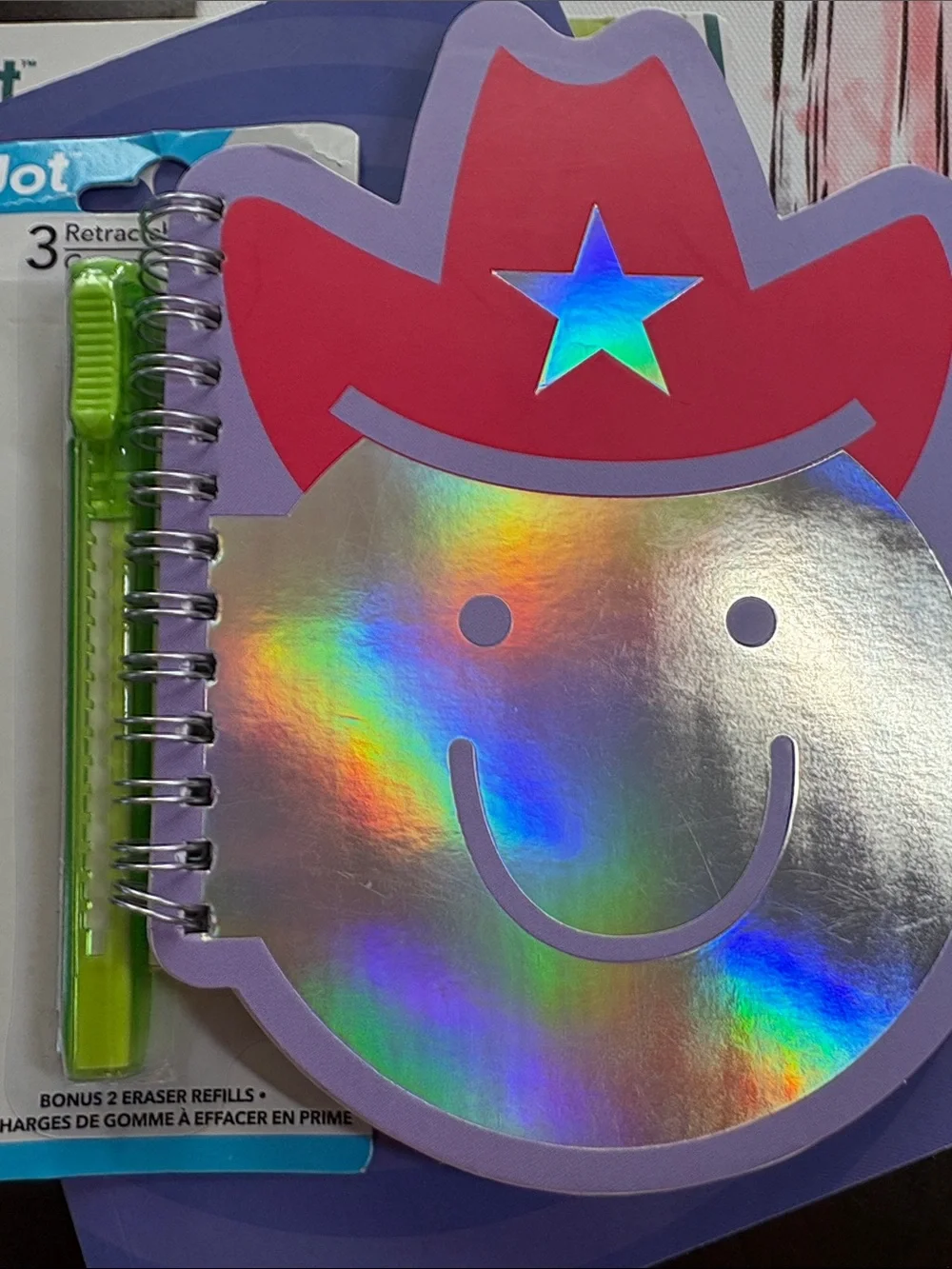 7 Assorted Journals & Notebook & Erasers